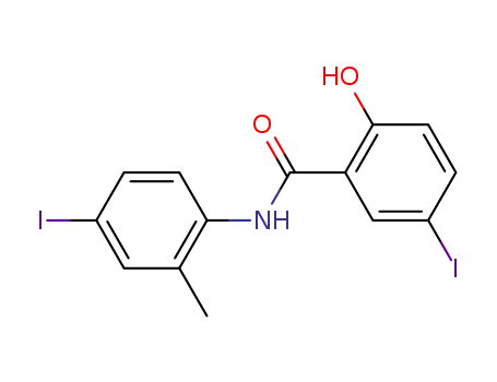 Molecular Structure of 90425-97-1 (Benzamide, 2-hydroxy-5-iodo-N-(4-iodo-2-methylphenyl)-)