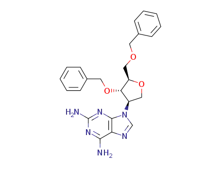 (2R)-1,4-anhydro-3,5-di-O-benzyl-2-C-(2,6-diaminopurin-9-yl)-2-deoxy-D-arabitol