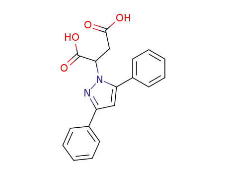 Molecular Structure of 94258-80-7 (3,5-diphenyl-1-pyrazolylsuccinic acid)