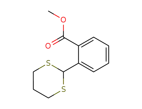 Molecular Structure of 88939-65-5 (Benzoic acid, 2-(1,3-dithian-2-yl)-, methyl ester)