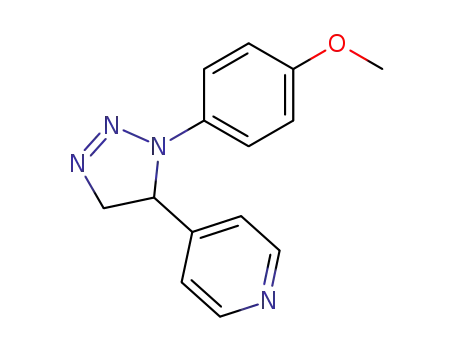 Molecular Structure of 55643-90-8 (4-[3-(4-methoxy-phenyl)-4,5-dihydro-3<i>H</i>-[1,2,3]triazol-4-yl]-pyridine)