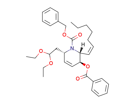 (2R,3S,6S)-3-Benzoyloxy-6-(2,2-diethoxy-ethyl)-2-((Z)-hept-1-enyl)-3,6-dihydro-2H-pyridine-1-carboxylic acid benzyl ester