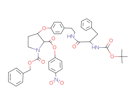 p-Nitrophenyl N-Carbobenzoxy-trans-β-<p-<2-<<N-(tert-butoxycarbonyl)-L-phenylalanyl>amino>ethyl>phenoxy>prolinate