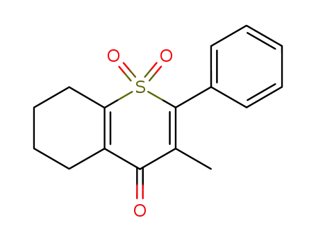 3-Methyl-1,1-dioxo-2-phenyl-5,6,7,8-tetrahydro-1H-1λ<sup>6</sup>-thiochromen-4-one