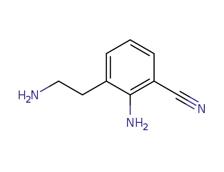 Molecular Structure of 96631-88-8 (Benzonitrile,  2-amino-3-(2-aminoethyl)-)