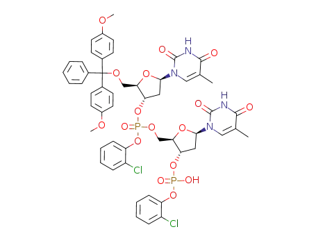 5'-O-dimethoxytritylthymidylyl-(3',5')-(o-chlorophenyl)-thymidylyl-3'-(o-chlorophenyl)phosphate