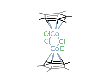 Molecular Structure of 82595-77-5 (di-μ-chloro-bis[chloro(η<sup>5</sup>-pentamethylcyclopentadienyl)cobalt])
