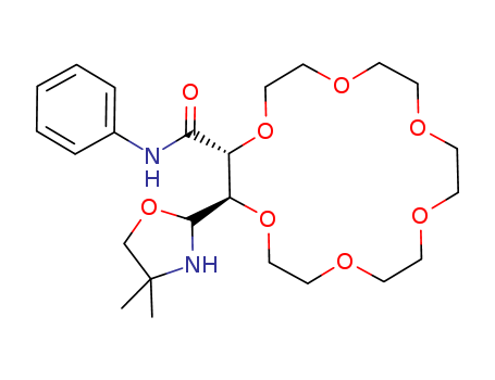 Molecular Structure of 111216-20-7 (1,4,7,10,13,16-Hexaoxacyclooctadecane-2-carboxamide,
3-(4,4-dimethyl-2-oxazolidinyl)-N-phenyl-)