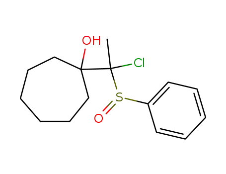 1-(1-Benzenesulfinyl-1-chloro-ethyl)-cycloheptanol