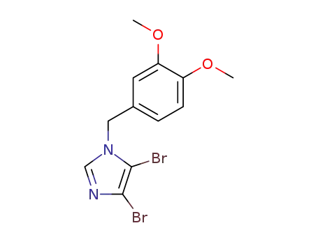 Molecular Structure of 101853-80-9 (1H-Imidazole, 4,5-dibromo-1-[(3,4-dimethoxyphenyl)methyl]-)