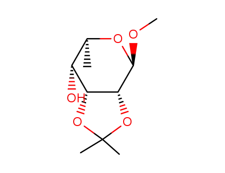Molecular Structure of 24562-43-4 (Methyl 6-deoxy-2-O,3-O-isopropylidene-α-L-talopyranoside)