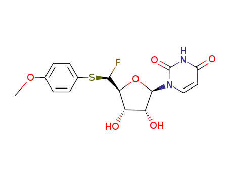 5'(R)-fluoro-5'-S-(4-methoxyphenyl)-5'-thiouridine