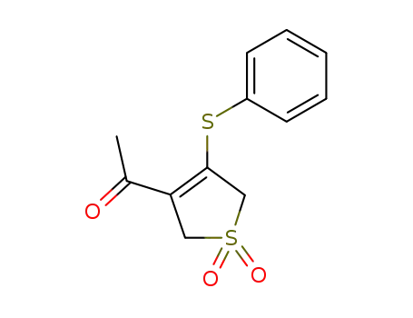 Molecular Structure of 116503-23-2 (3-acetyl-4-(phenylthio)-3-sulfolene)