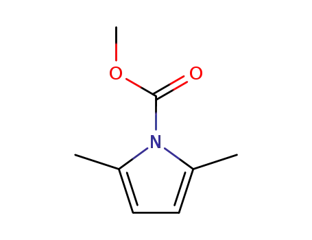 Molecular Structure of 5044-30-4 (1H-Pyrrole-1-carboxylic acid, 2,5-dimethyl-, methyl ester)
