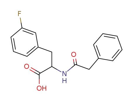 Molecular Structure of 151962-25-3 ((R,S)-N-phenylacetyl-3-fluorophenylalanine)