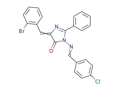 4-(o-Bromobenzylidene)-1-((p-chlorobenzylidene)amino)-2-phenyl-2-imidazolin-5-one