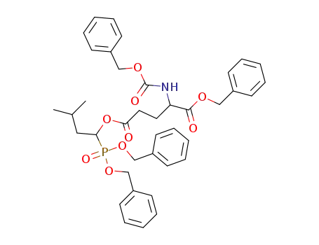 2-Benzyloxycarbonylamino-pentanedioic acid 1-benzyl ester 5-[1-(bis-benzyloxy-phosphoryl)-3-methyl-butyl] ester