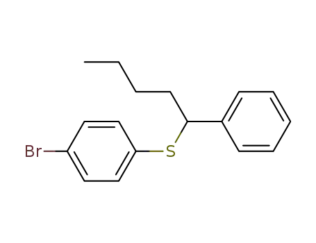Molecular Structure of 84851-62-7 (1-bromo-4-<(1-phenylpentyl)thio>benzene)
