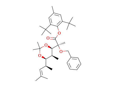 2,6-di-tert-butyl-4-methylphenyl-(2SR,3RS,4SR,5RS,6SR)-2-O-benzyl-3,5-O-isopropylidene-2,3,5-trihydroxy-2,4,6,8-tetramethylnon-7-enoate
