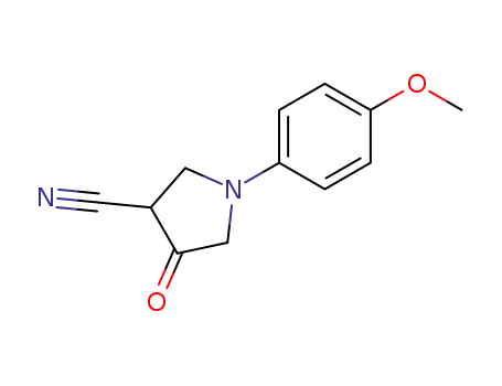Molecular Structure of 117652-37-6 (1-(4-methoxyphenyl)-4-oxopyrrolidine-3-carbonitrile)