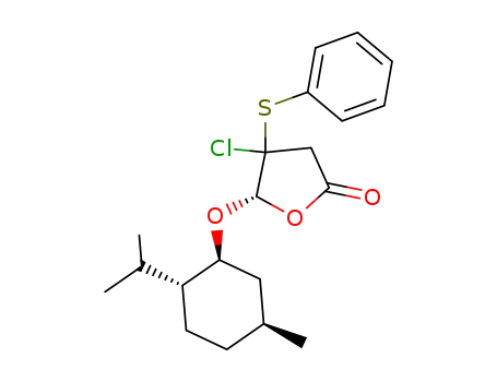 (S)-4-Chloro-5-((1S,2R,5S)-2-isopropyl-5-methyl-cyclohexyloxy)-4-phenylsulfanyl-dihydro-furan-2-one