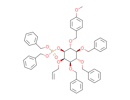 2-O-Allyl-3,4,5-tri-O-benzyl-1-O-(dibenzylphosphono)-6-O-(p-methoxybenzyl)-D-myo-inositol