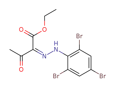 Molecular Structure of 77336-23-3 (ethyl 3-oxo-2-[(2,4,6-tribromophenyl)hydrazono]butanoate)