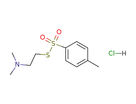Molecular Structure of 139131-34-3 (S-[2-(dimethylamino)ethyl] 4-methylbenzenesulfonothioate hydrochloride (1:1))