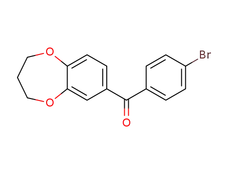 Molecular Structure of 123769-34-6 ((4-bromophenyl)(3,4-dihydro-2H-1,5-benzodioxepin-7-yl)methanone)