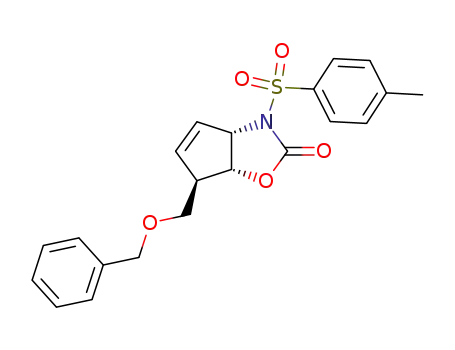 1-(p-tolylsulfonyl)-4(S)-<(benzyloxy)methyl>cyclopent-5-eno<4,5-d>-(3aR,6aS)-oxazolidin-2-one