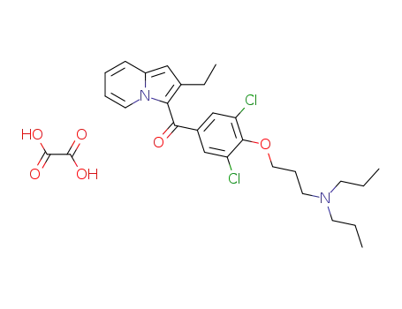 [3,5-Dichloro-4-(3-dipropylamino-propoxy)-phenyl]-(2-ethyl-indolizin-3-yl)-methanone; compound with oxalic acid