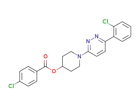 Molecular Structure of 93181-94-3 (3-{4-[(4-chlorobenzoyl)oxy]piperidino}-6-(2-chlorophenyl)pyridazine)