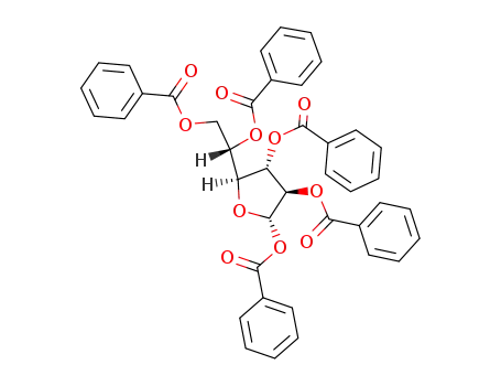 Molecular Structure of 40031-15-0 (1,2,3,5,6-penta-O-benzoylhexofuranose)