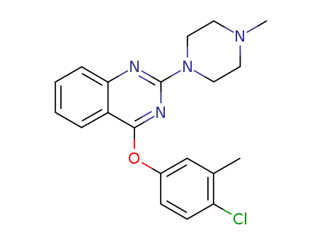 Molecular Structure of 129112-46-5 (4-(4-chloro-3-methylphenoxy)-2-(4-methylpiperazin-1-yl)quinazoline)