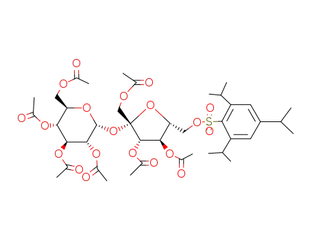 6'-O-Tripsyl-2,3,4,6,1',3',4'-hepta-O-acetylsucrose