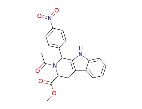 2-N-acetyl-3-carbomethoxy-1-(4'-nitrophenyl)-1,2,3,4-tetrahydro-9H-pyrido<3,4-b>indole