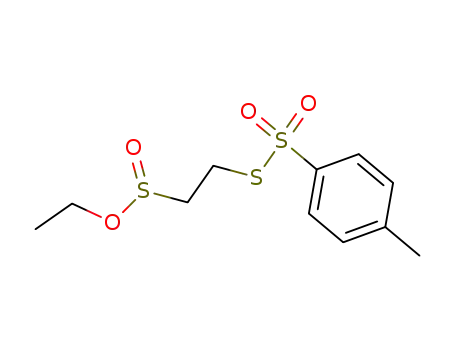 Molecular Structure of 105456-44-8 (Benzenesulfonothioic acid, 4-methyl-, S-[2-(ethoxysulfinyl)ethyl] ester)
