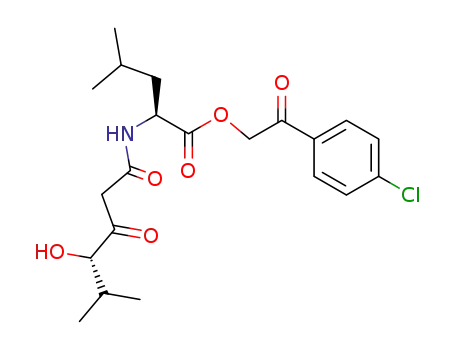 (S)-2-((S)-4-Hydroxy-5-methyl-3-oxo-hexanoylamino)-4-methyl-pentanoic acid 2-(4-chloro-phenyl)-2-oxo-ethyl ester