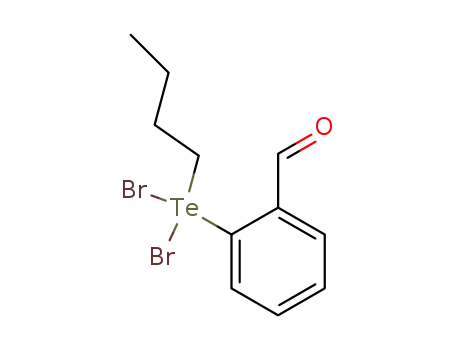 Molecular Structure of 128346-30-5 ((2-formylphenyl)butyl tellurium dibromide)
