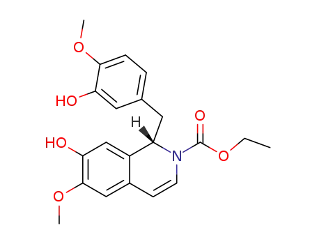 Molecular Structure of 72259-05-3 ((+)-3,4-Dehydro-N-carbethoxy-N-norreticuline)