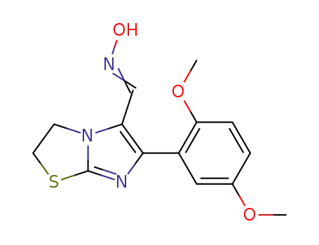 Imidazo[2,1-b]thiazole-5-carboxaldehyde,
6-(2,5-dimethoxyphenyl)-2,3-dihydro-, oxime