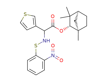 N-<(o-nitrophenyl)sulfenyl>-D,L-3-thienylglycine (+)-β-fenchyl ester