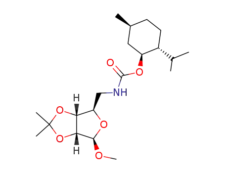 ((3aR,4R,6R,6aR)-6-Methoxy-2,2-dimethyl-tetrahydro-furo[3,4-d][1,3]dioxol-4-ylmethyl)-carbamic acid (1S,2R,5S)-2-isopropyl-5-methyl-cyclohexyl ester