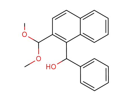 Molecular Structure of 114469-02-2 (2-(dimethoxymethyl)-α-phenyl-1-naphthalenemethanol)