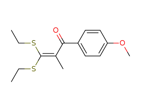 Molecular Structure of 82238-78-6 (2-Propen-1-one, 3,3-bis(ethylthio)-1-(4-methoxyphenyl)-2-methyl-)