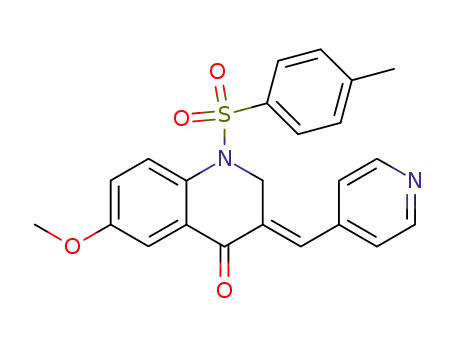 2,3-Dihydro-6-methoxy-1-((4-methylphenyl)sulfonyl)-3-(4-pyridinylmethylene)-4(1H)-quinolinone