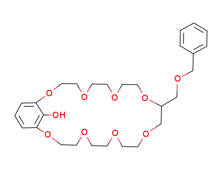 Molecular Structure of 137743-86-3 (12-Benzyloxymethyl-2,5,8,11,14,17,20,23-octaoxa-bicyclo[22.3.1]octacosa-1<sup>(27)</sup>,24<sup>(28)</sup>,25-trien-28-ol)