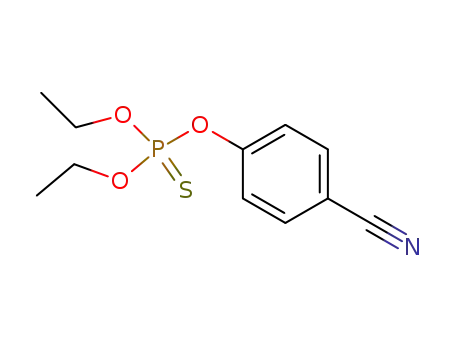 Molecular Structure of 33841-12-2 (O-(4-cyanophenyl) O,O-diethyl phosphorothioate)