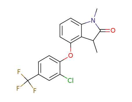 2H-Indol-2-one,
4-[2-chloro-4-(trifluoromethyl)phenoxy]-1,3-dihydro-1,3-dimethyl-