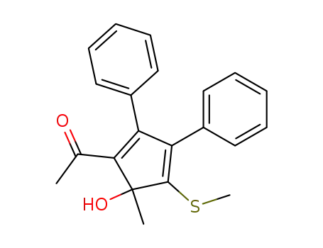 Ethanone,
1-[5-hydroxy-5-methyl-4-(methylthio)-2,3-diphenyl-1,3-cyclopentadien-1-
yl]-